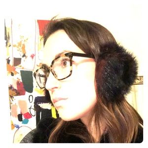 Real mink earmuffs